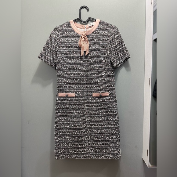 Sandro Dresses & Skirts - Sandro Black and Pink Tweed Mini Dress